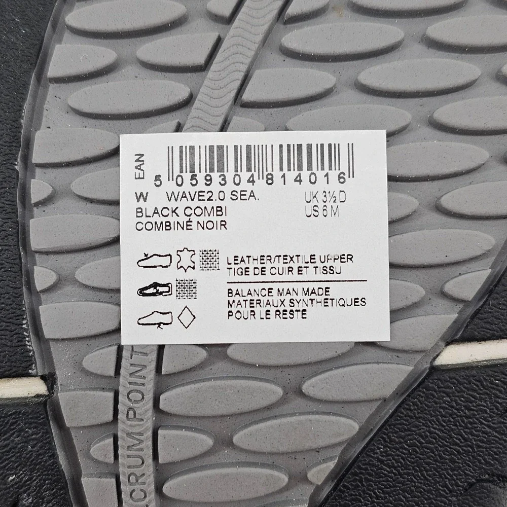 NIB Women's Clarks Wave2.0 Sea. Sandals Black Combi Size 6M